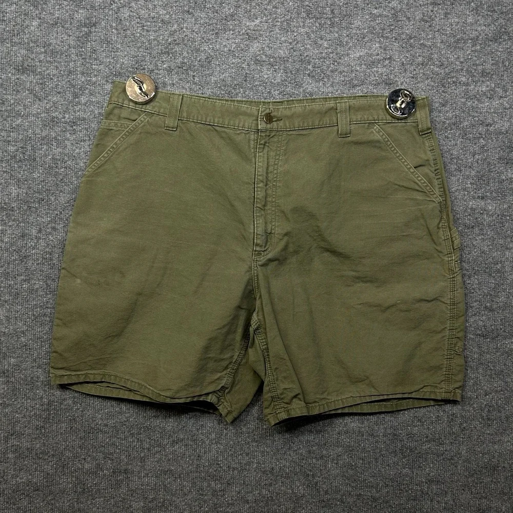 Carhartt B144 ARG Carpenter Shorts Men's Olive Green Original fit Workwear - 42